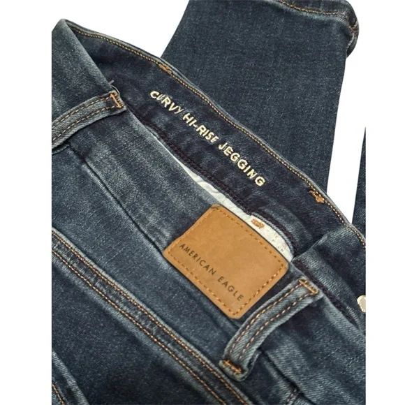 American Eagle Outfitters Dark Blue Women's Curvy Jeggings size 00 - Picture 4 of 4